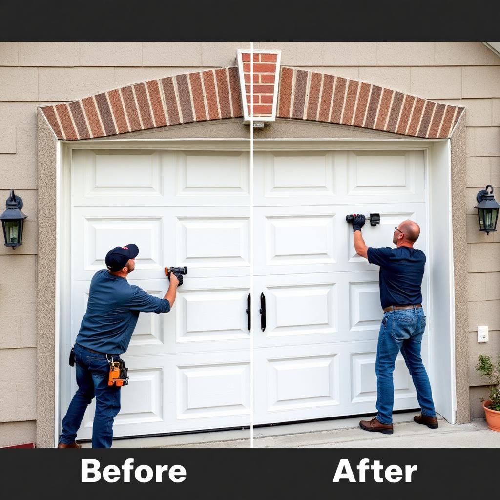 Installation service - Professional garage door installation by Winston Garage Doors technician in Winston Oregon